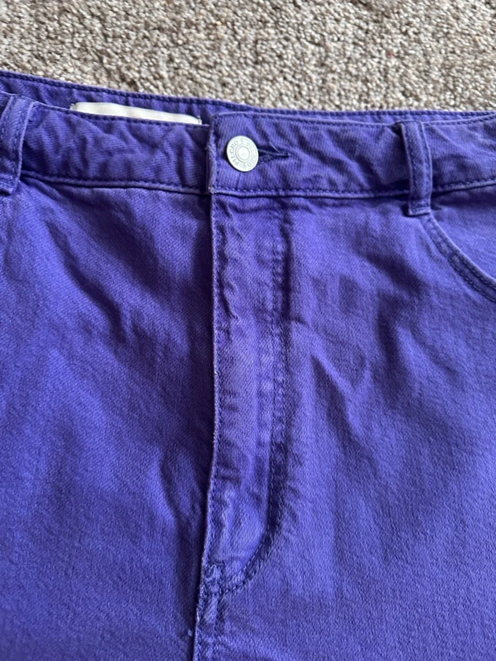 NWT Anthropologie Pilcro High Rise Purple Jean Shorts Women’s Sz 32 Summer Denim - Picture 4 of 16